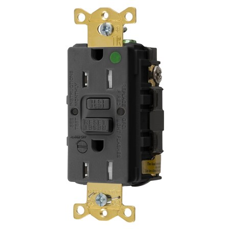 Bryant 15A COMM HG SELF TEST TR ALARM GFR BLACK GFST82BKTRB